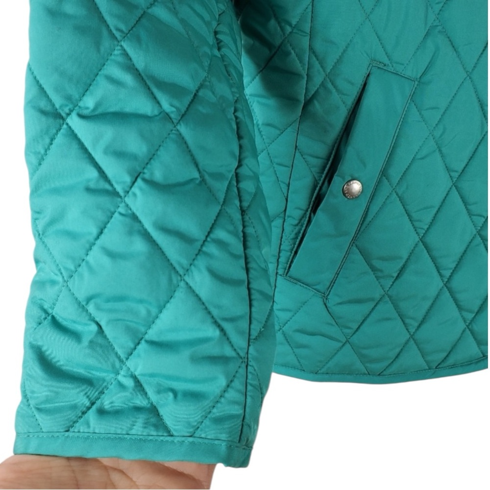 LANDS’ END Quilted Full-zip Chore / Barn Jacket in Teal Size L (14-16) - Picture 8 of 12